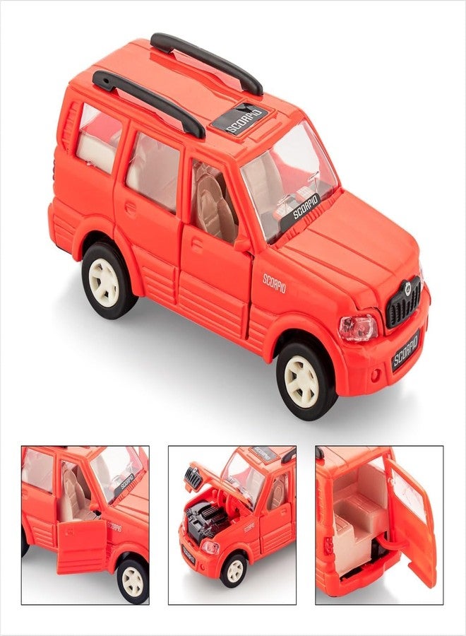 Toy Vibes Scorpio Pull Back Toy Car Vehicle, Plastic Scale Diecast Model (Red) - Image 3